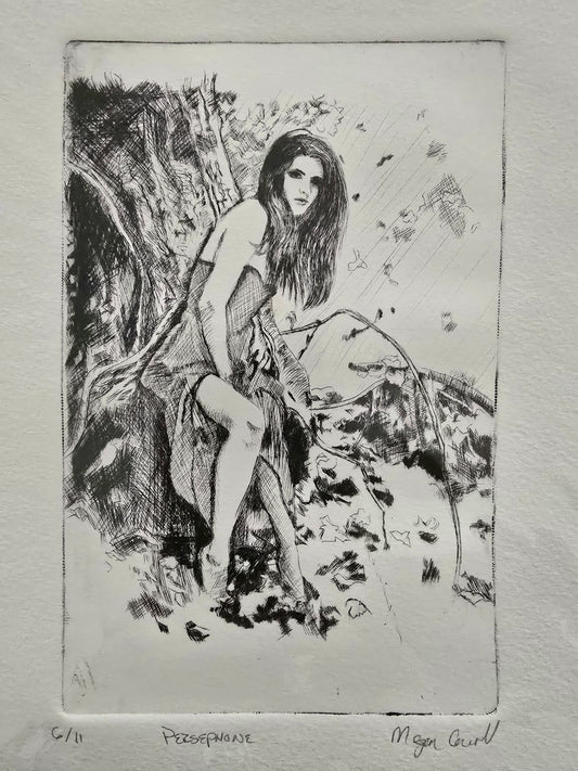 Persephone intaglio etching