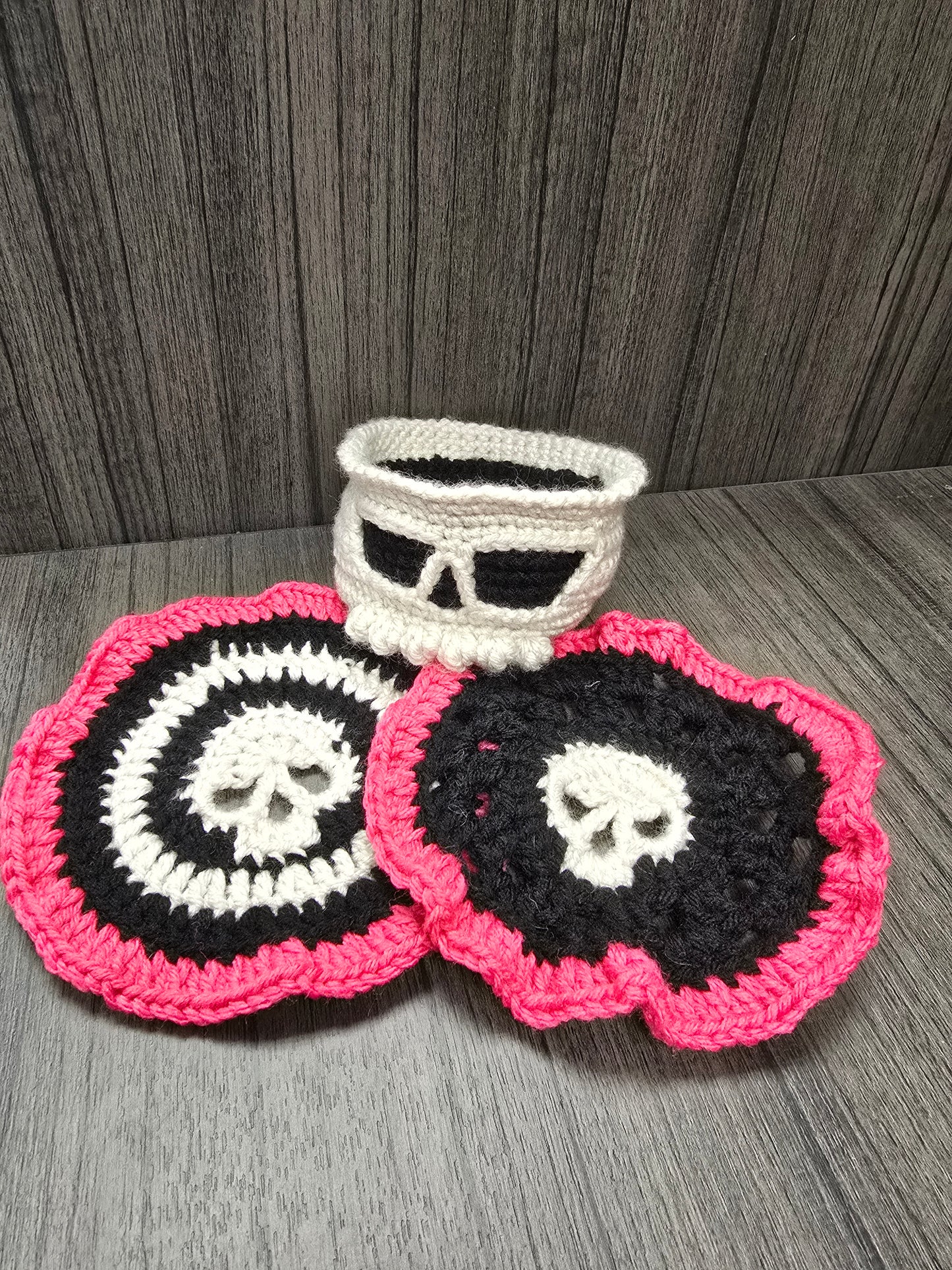 Skull coaster set