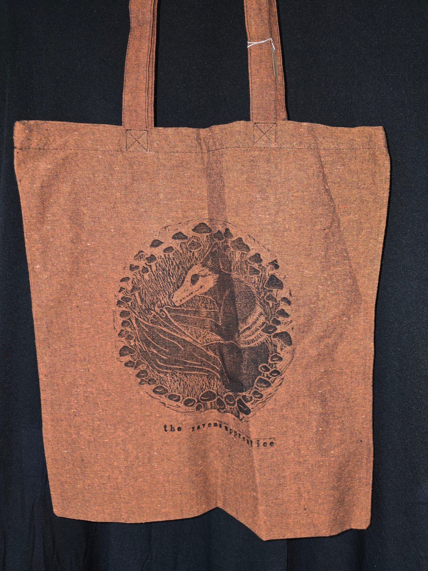 Eternity in Decay Hand printed cotton tote bag