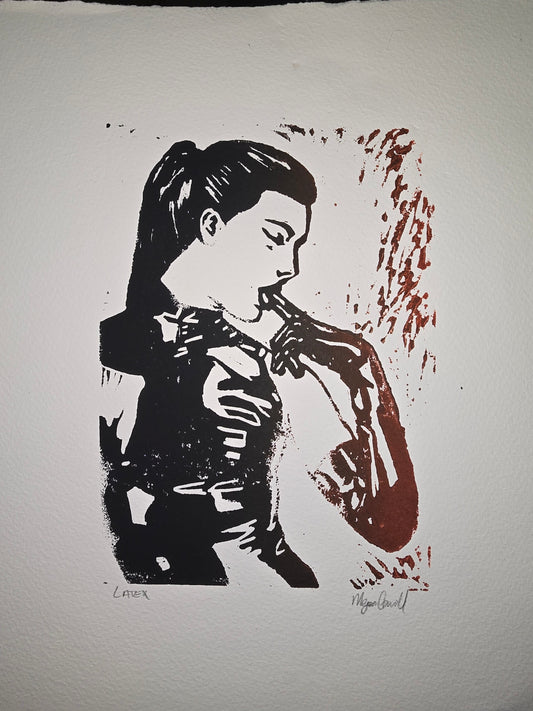 Latex relief print
