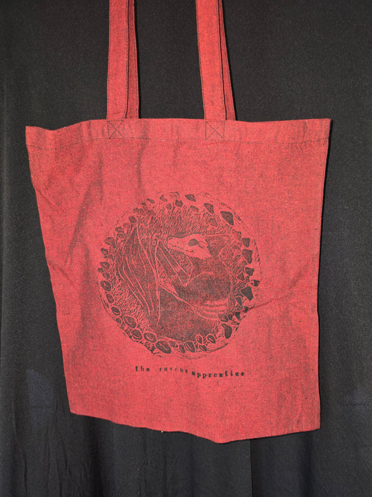 Eternity in Decay Hand printed cotton tote bag